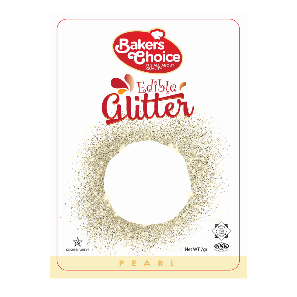 Baker's Choice Edible Glitter - Silver Edible Luster Dust - 4.8 grams -  Silver Edible Glitter For Cakes,Cookies,Cupcakes,Cake Pops,Chocolate and  Fondant - Dairy Free,Kosher - Bakers Choice