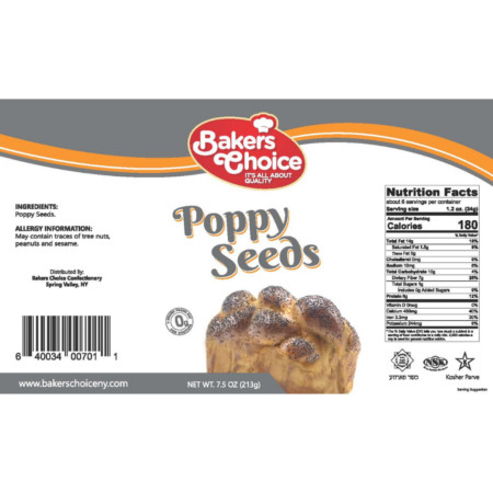 Poppy Seeds | Bakers Choice - Premium Kosher Baking Ingredients